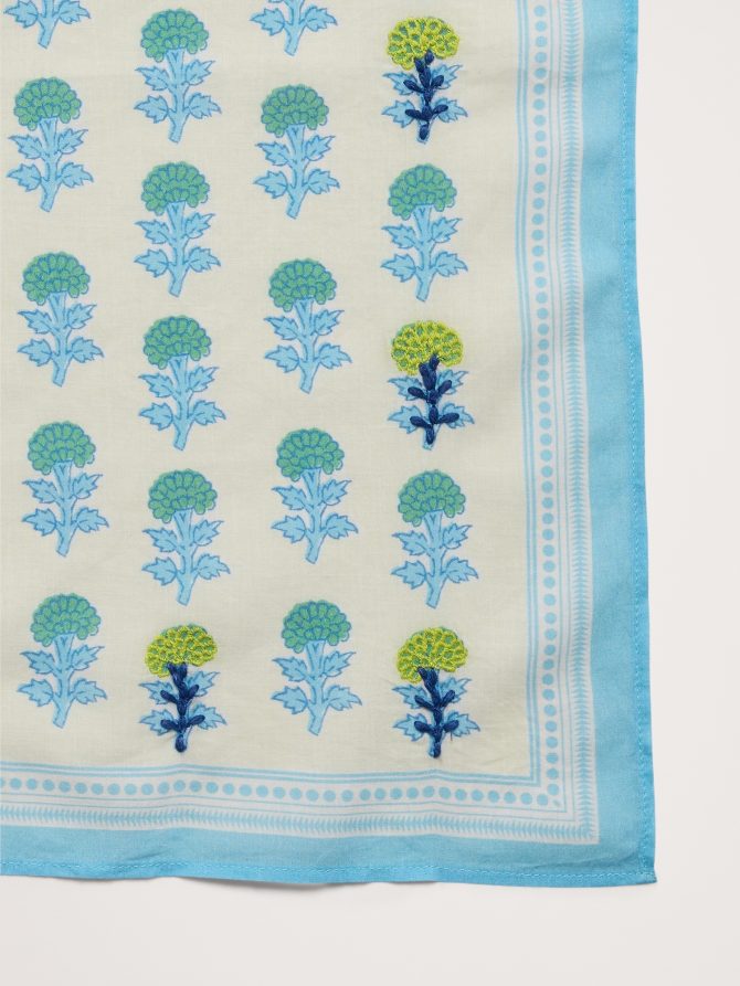 Embroidered Cotton Scarf by Vismaya - Image 4