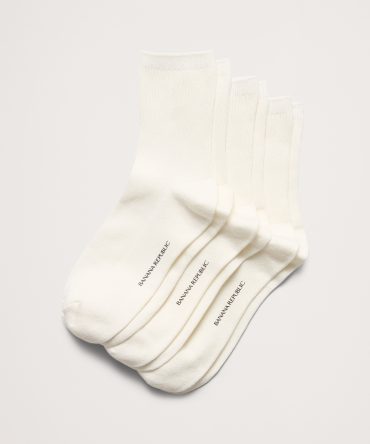 Silk-Cotton Blend Crew Sock 3-Pack