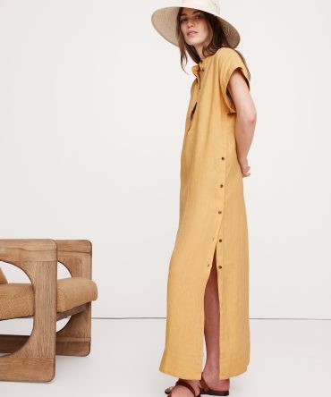 Linen Kaftan Maxi Dress