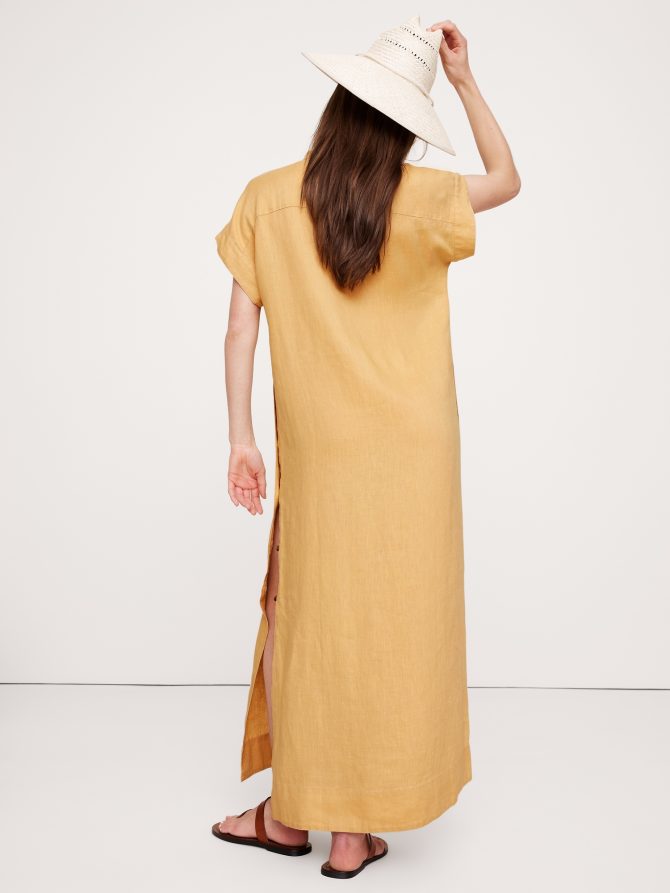 Linen Kaftan Maxi Dress - Image 3