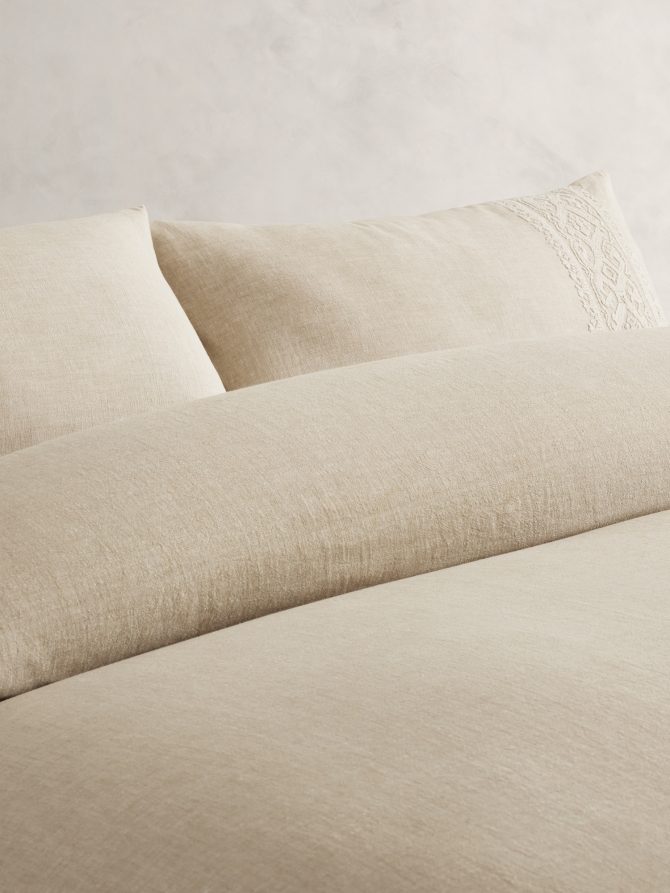 Embroidered Linen-Cotton Duvet Cover - Image 5
