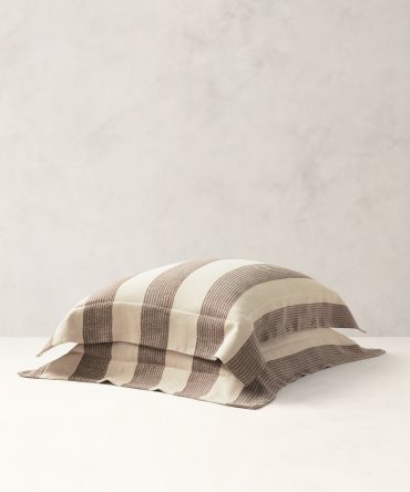 Corded-Stripe Linen Shams