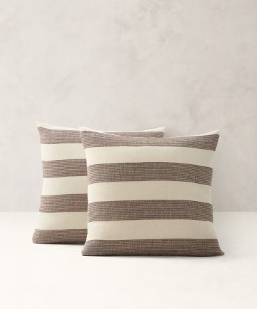 Corded-Stripe Linen Shams