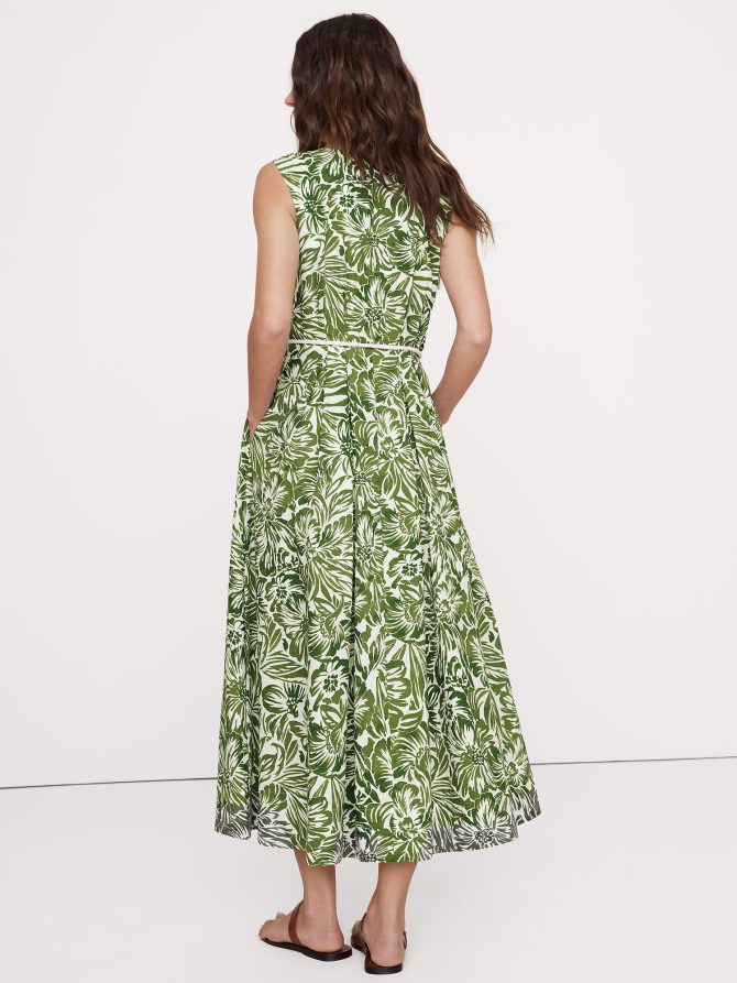 Cotton Poplin Wrap Maxi Dress - Image 3