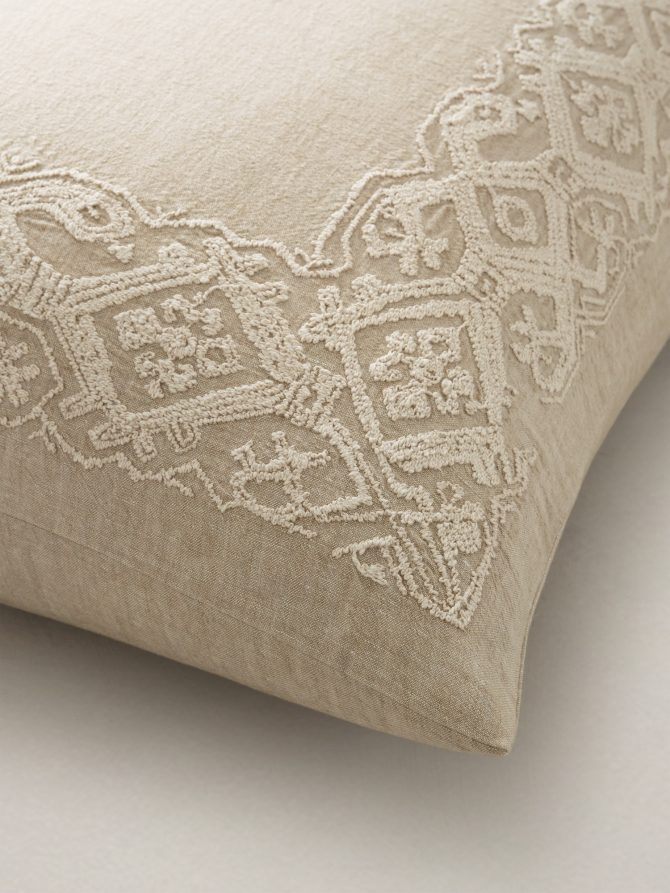 Embroidered Linen-Cotton Sham Set - Image 7
