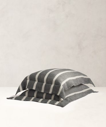 Bold Stripe Linen Sham Set