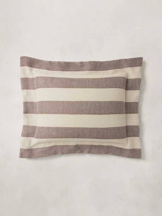 Corded-Stripe Linen Shams - Image 2