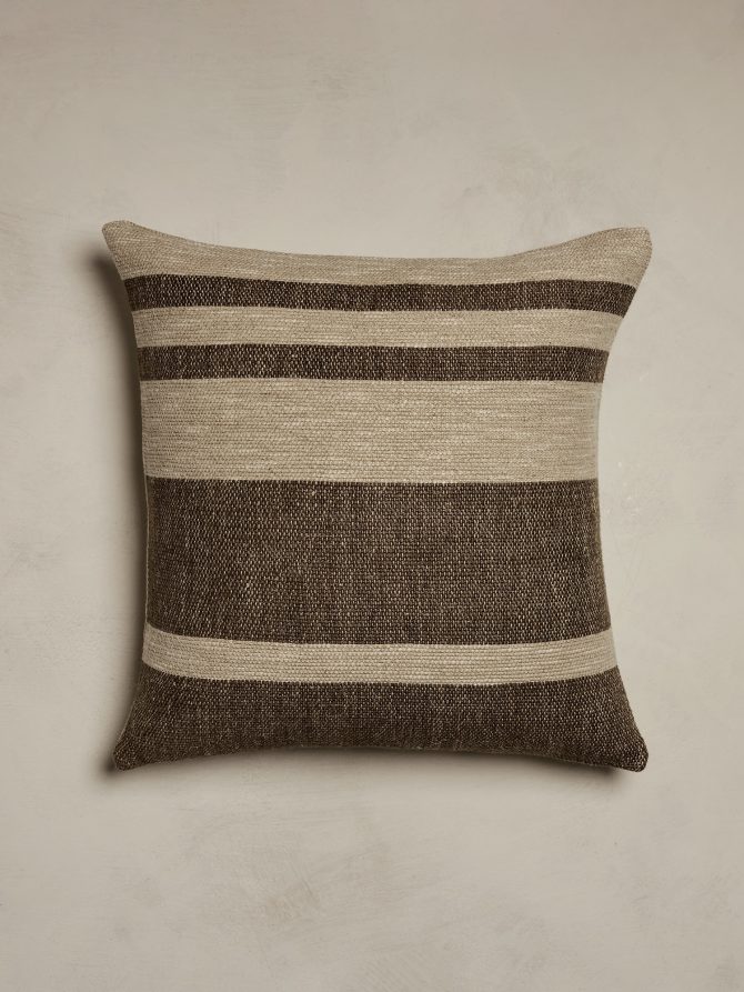 Hand-Woven Linen Stripe Pillow - Image 2