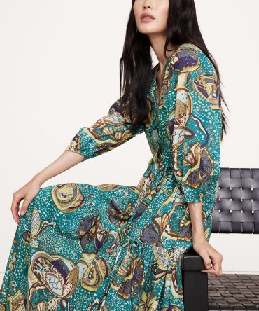 Cotton Wrap Maxi Dress