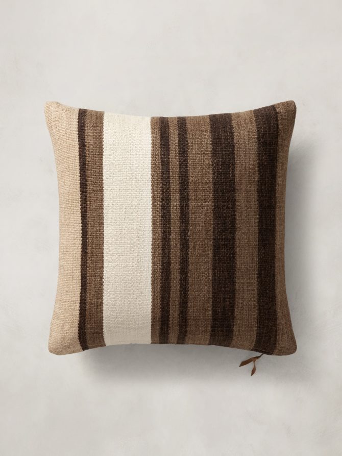 Handwoven Striped Cotton-Linen Pillow Cover - Image 2