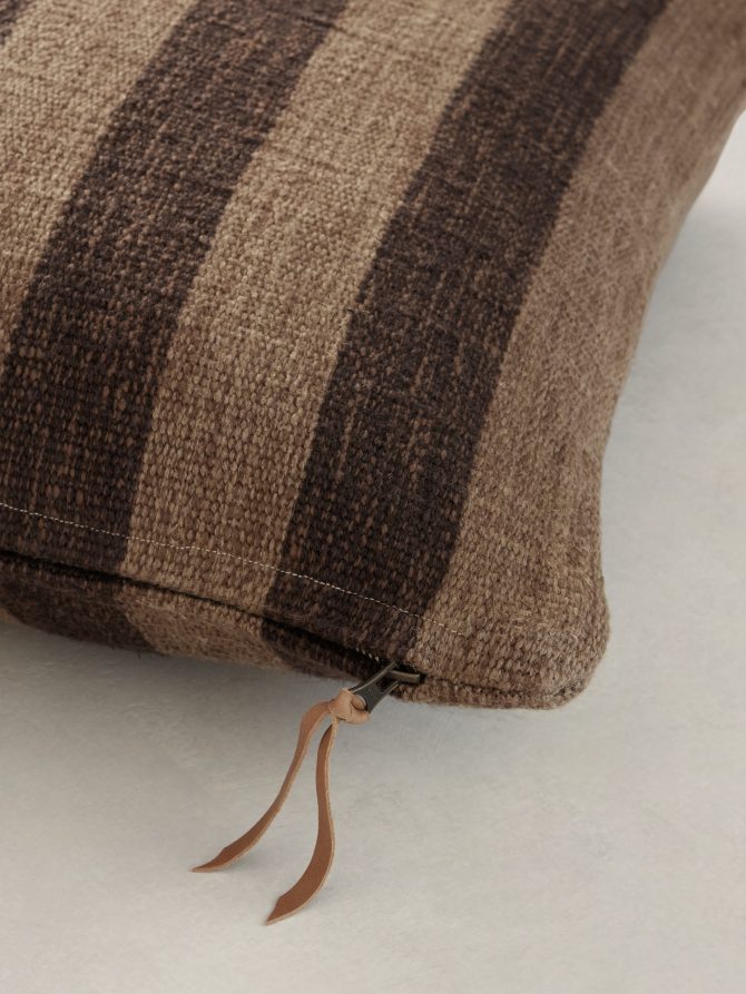 Handwoven Striped Cotton-Linen Pillow Cover - Image 3