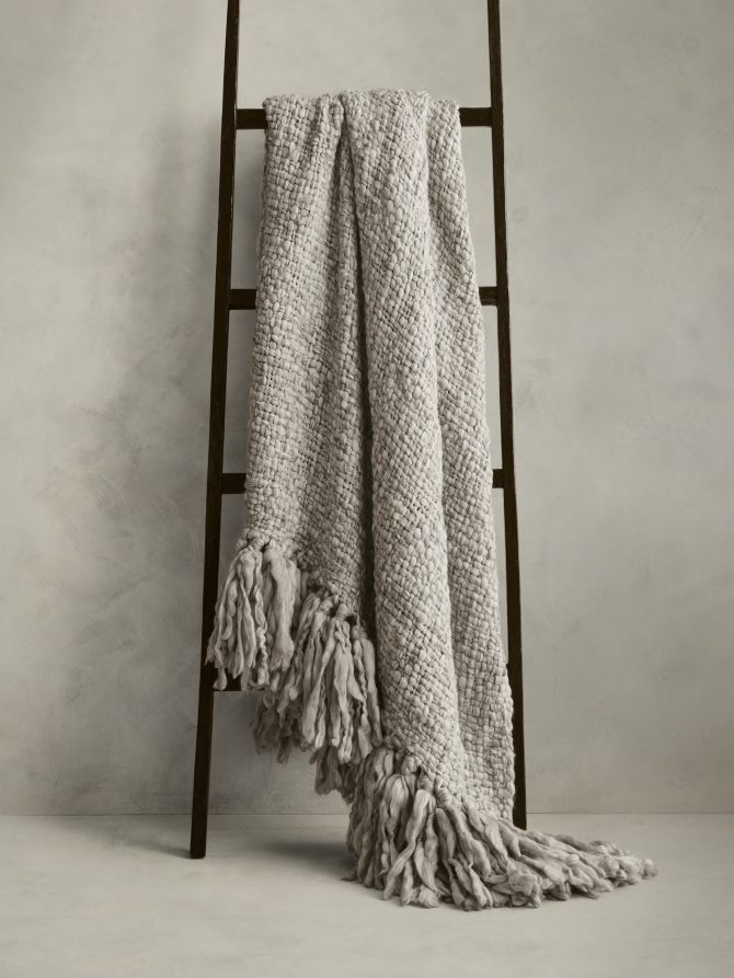 Hand-Carded Merino Throw Blanket