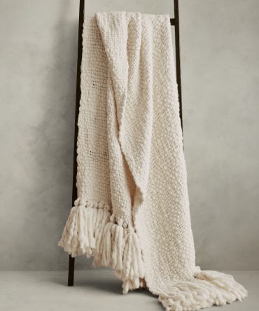 Hand-Carded Merino Throw Blanket