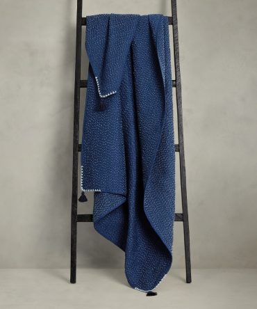 Cotton Voile Kantha-Stitch Throw