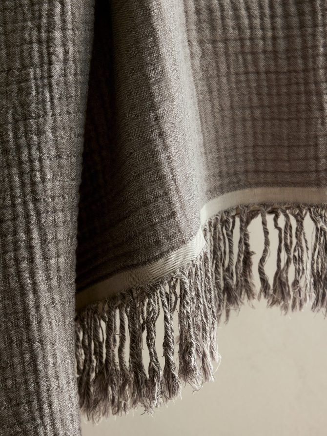 Cotton Gauze Reversible Throw - Image 5