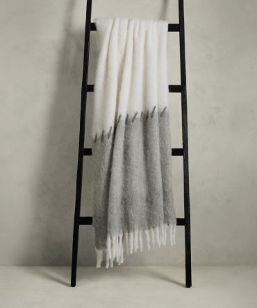 Leather Stitch Wool Throw