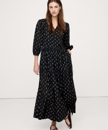 Cotton Wrap Maxi Dress