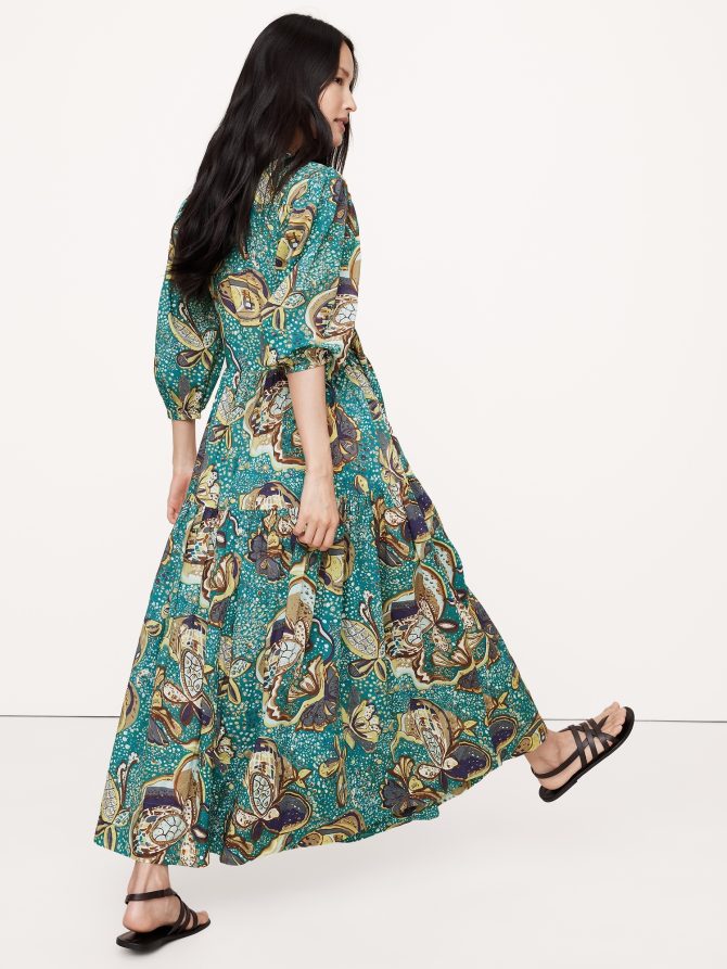 Cotton Wrap Maxi Dress - Image 5