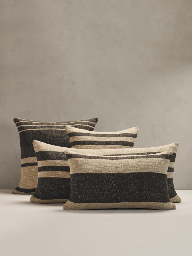 Hand-Woven Linen Stripe Pillow