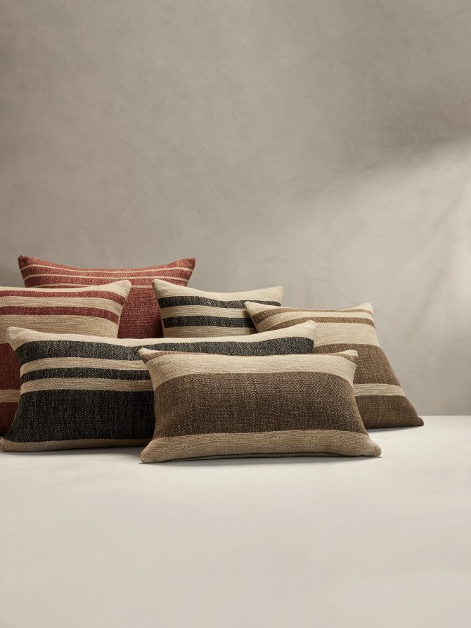 Hand-Woven Linen Stripe Pillow - Image 6