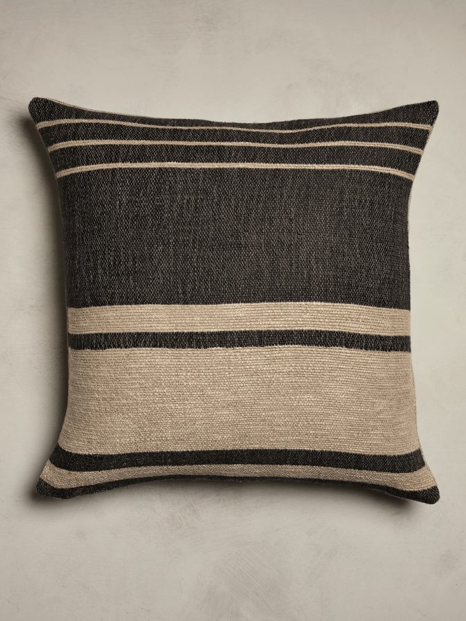 Hand-Woven Linen Stripe Pillow - Image 5