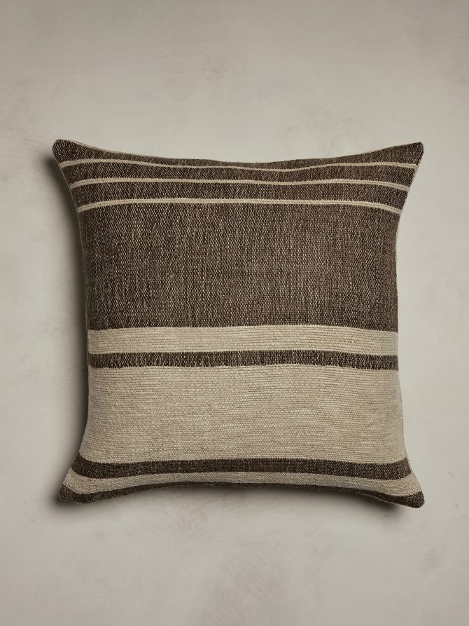 Hand-Woven Linen Stripe Pillow - Image 8