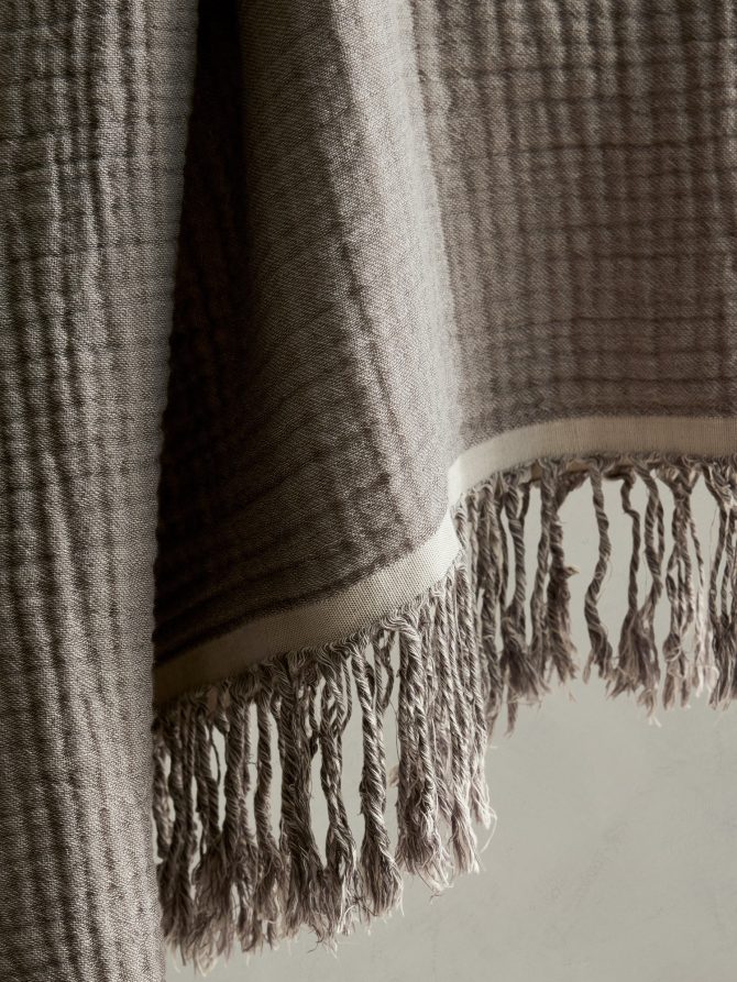 Cotton Gauze Reversible Throw - Image 2