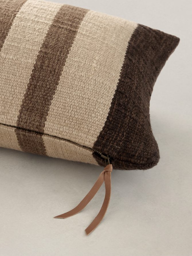 Handwoven Striped Cotton-Linen Pillow Cover - Image 3