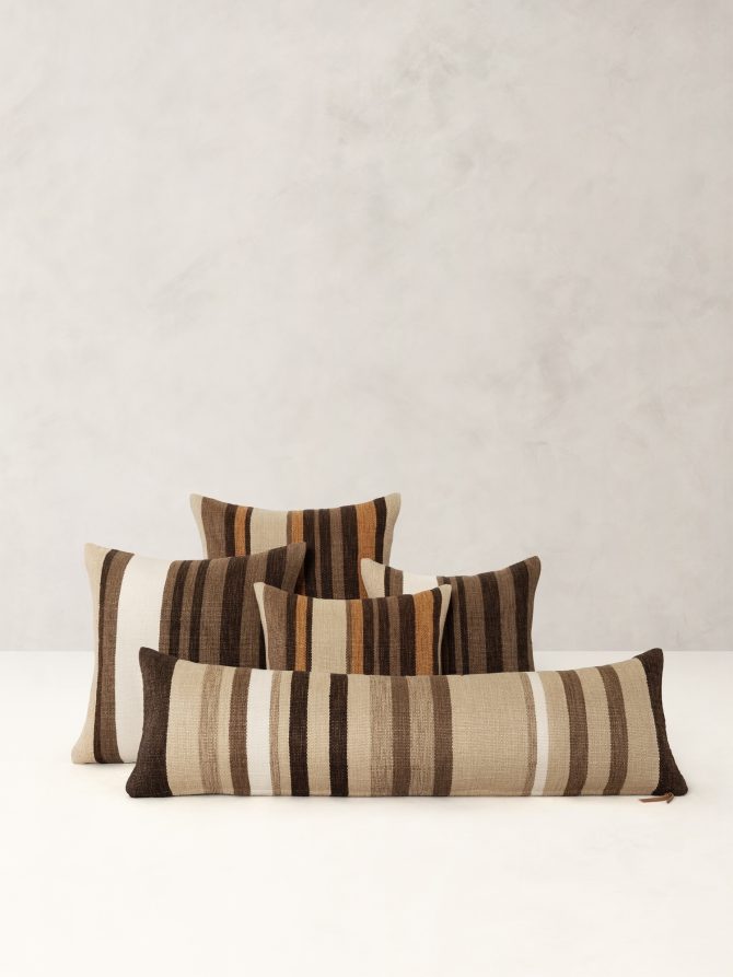 Handwoven Striped Cotton-Linen Pillow Cover - Image 6