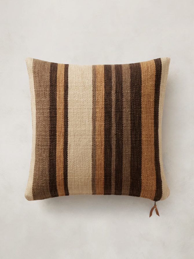 Handwoven Striped Cotton-Linen Pillow Cover - Image 7