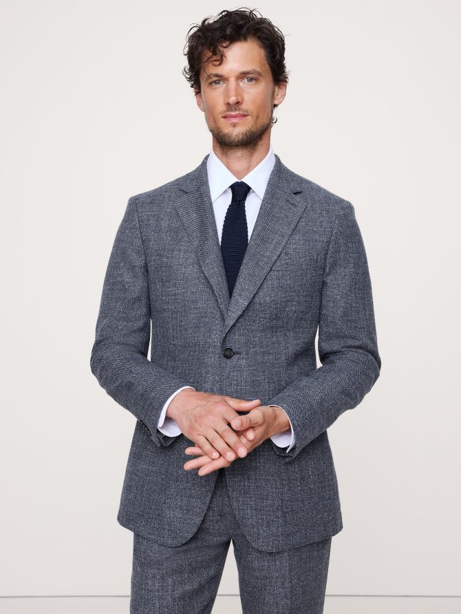 ITALIAN COTTON-WOOL TWEED SUIT JACKET - Image 3
