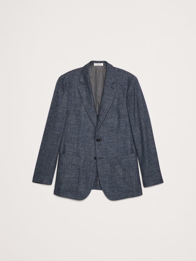 ITALIAN COTTON-WOOL TWEED SUIT JACKET - Image 4
