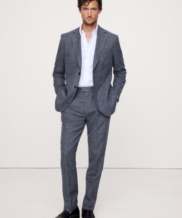 ITALIAN COTTON-WOOL TWEED SUIT PANT