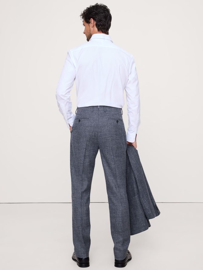 ITALIAN COTTON-WOOL TWEED SUIT PANT - Image 2