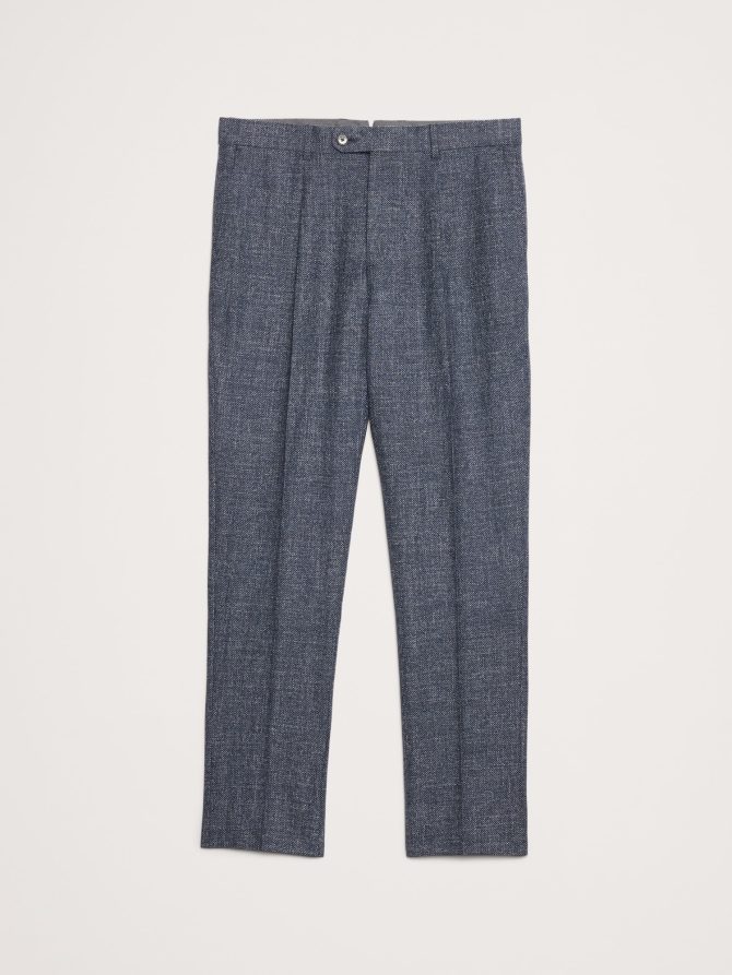 ITALIAN COTTON-WOOL TWEED SUIT PANT - Image 4
