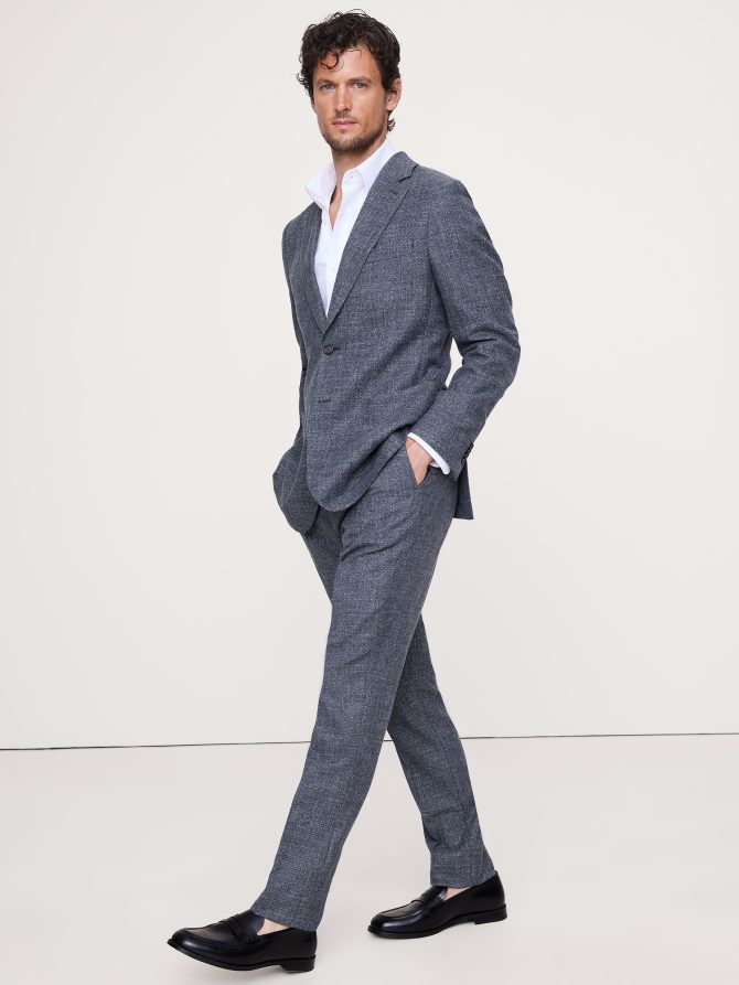 ITALIAN COTTON-WOOL TWEED SUIT PANT - Image 5