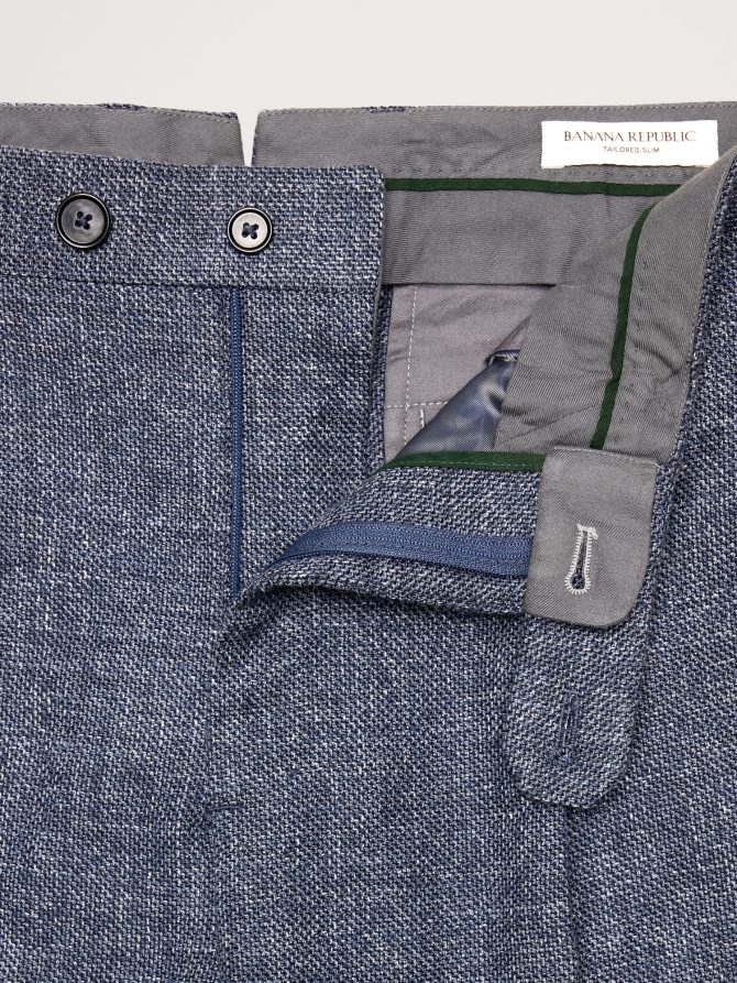 ITALIAN COTTON-WOOL TWEED SUIT PANT - Image 6