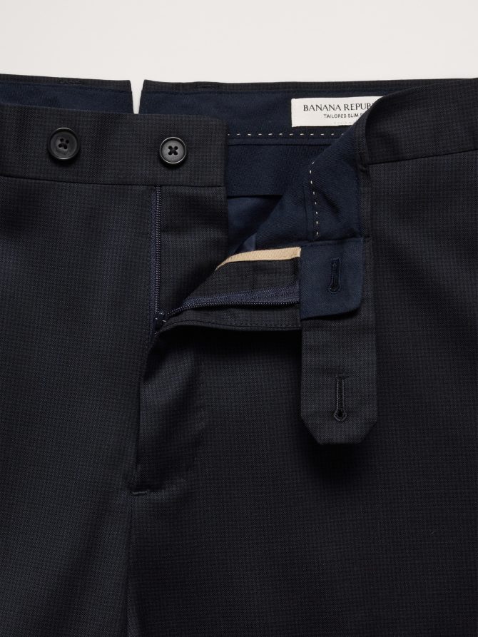 Signature Italian Houndstooth Suit Pant - Image 7