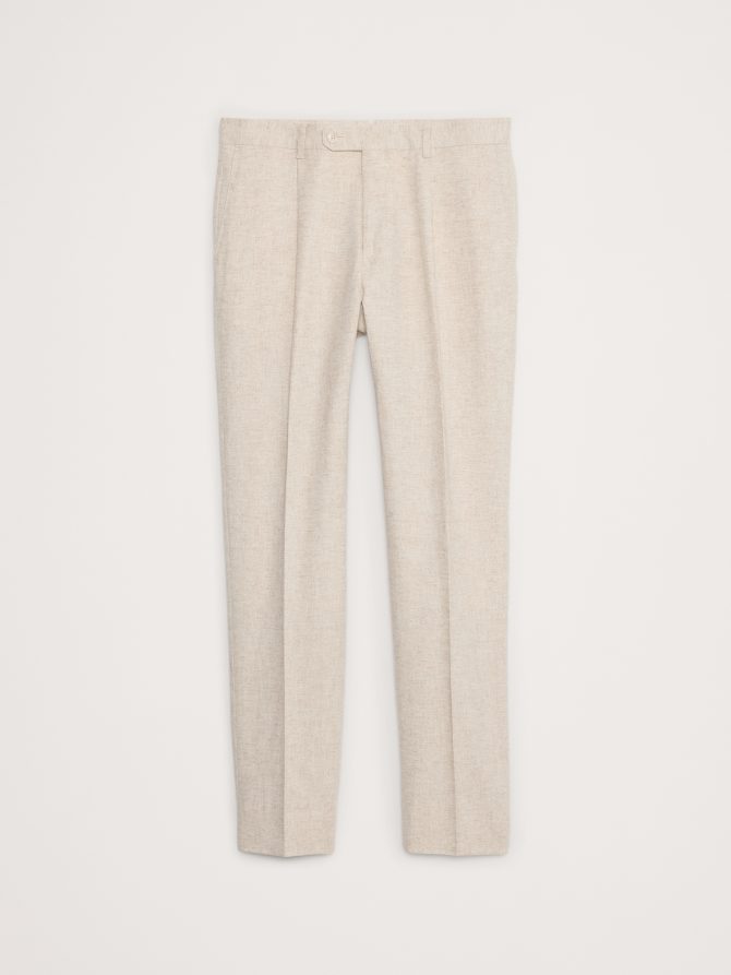 Herringbone Cotton-Linen Slim Suit Pant - Image 5