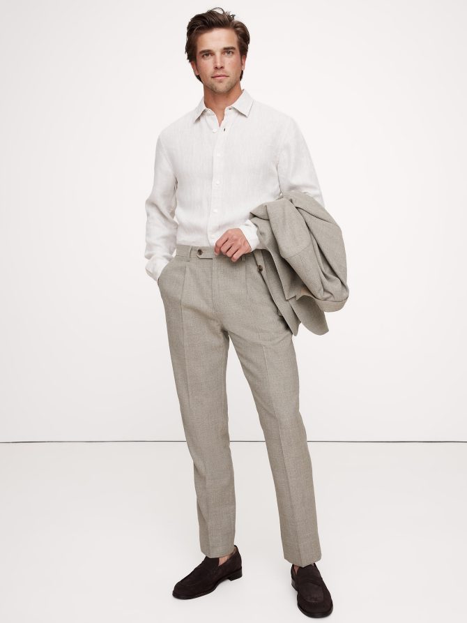 Italian Wool Ventile Suit Pant