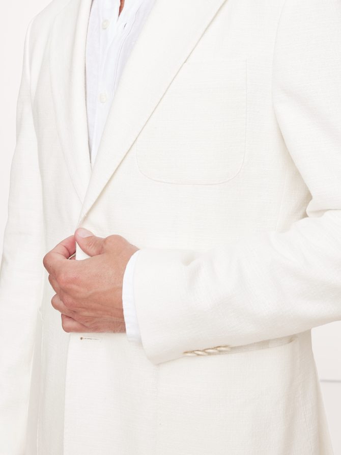 Cotton-Linen Blend Suit Jacket - Image 4