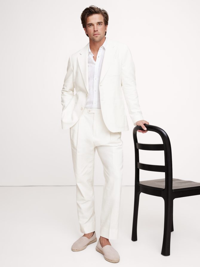 Cotton-Linen Blend Suit Jacket - Image 6