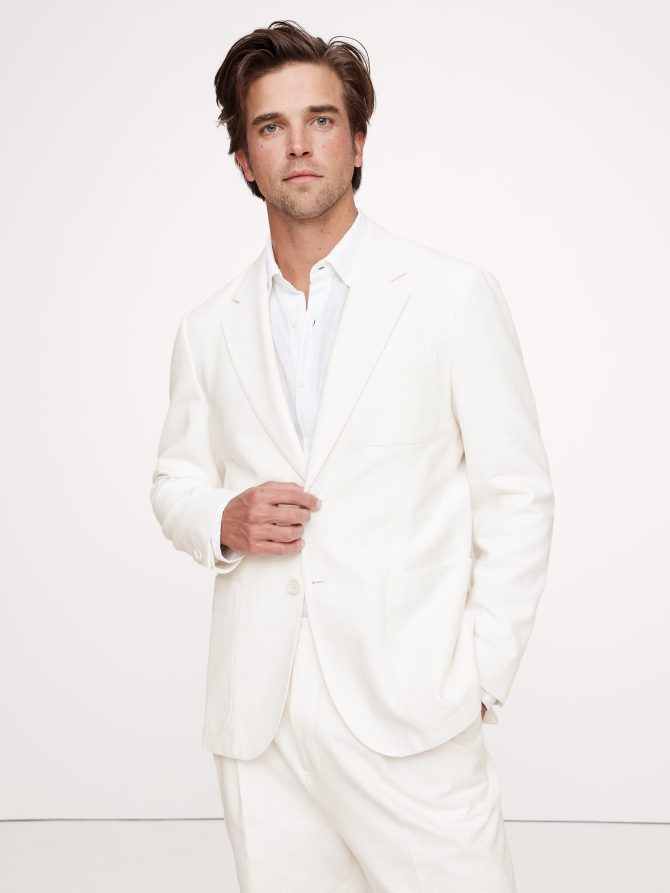Cotton-Linen Blend Suit Jacket - Image 8