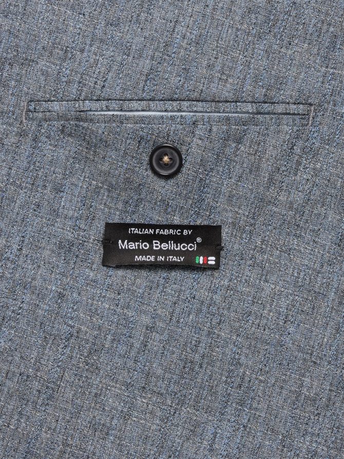 Cotton-Linen Double-Breasted Suit Jacket - Image 6