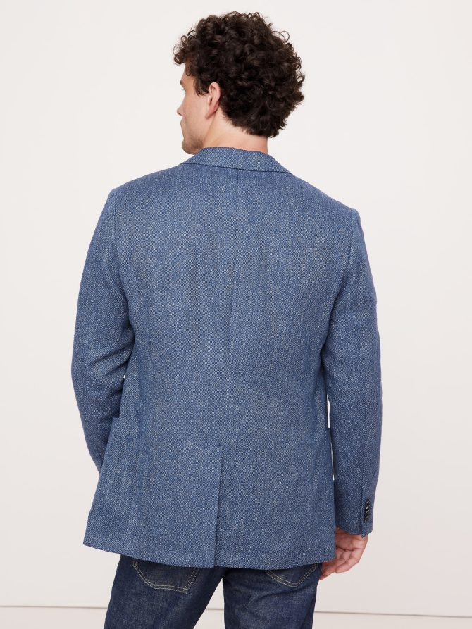 Linen-Cotton Herringbone Sport Coat - Image 3