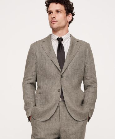 Herringbone Linen Suit Jacket