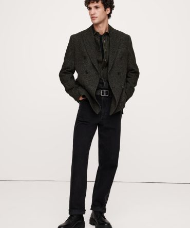 Italian Tweed Double-Breasted Sport Coat