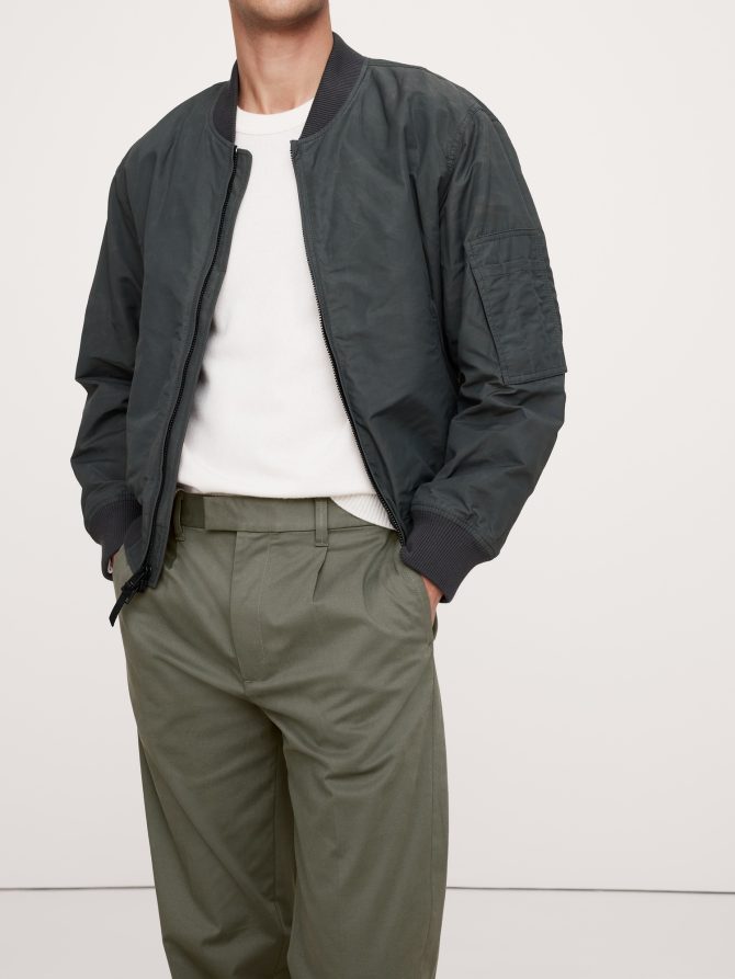 Pleated Cropped Italian-Stretch Chino - Image 3