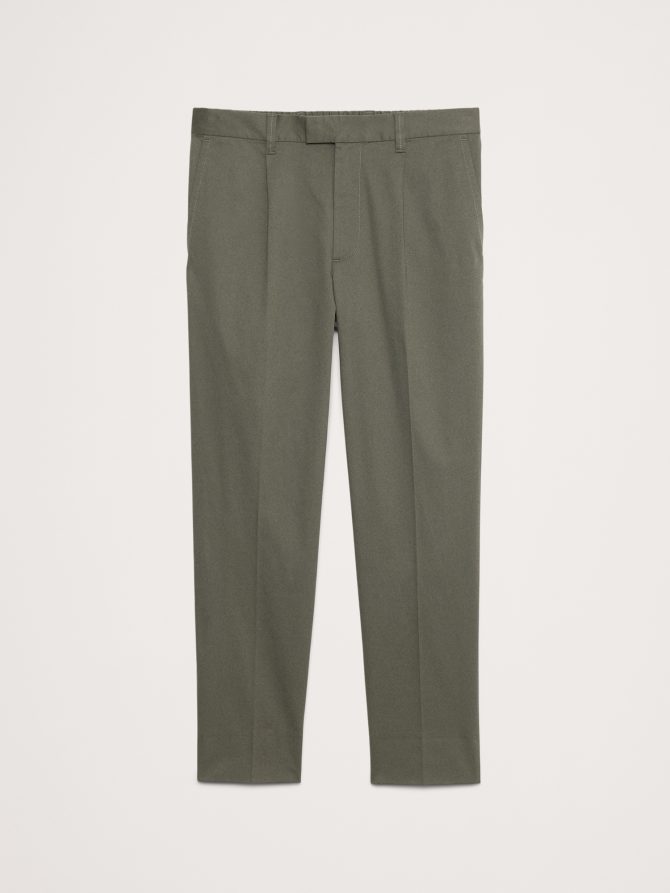 Pleated Cropped Italian-Stretch Chino - Image 4