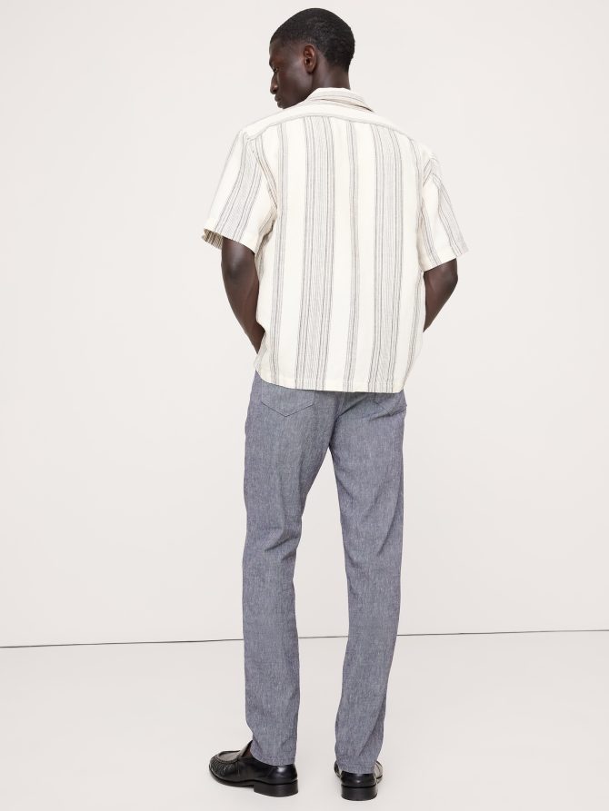 Slim Heathered Linen-Cotton Traveler Pant - Image 2
